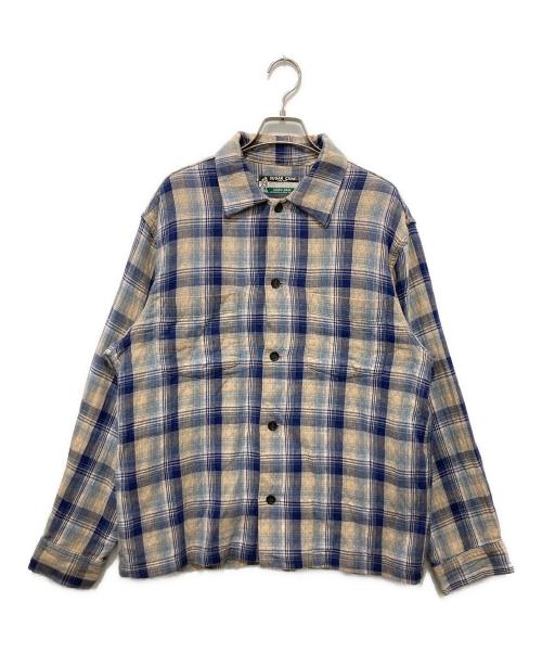 SUGAR CANE（シュガーケーン）SUGAR CANE (シュガーケーン) チェックシャツ ブルー×ホワイト サイズ:記載なしの為実寸参照の古着・服飾アイテム