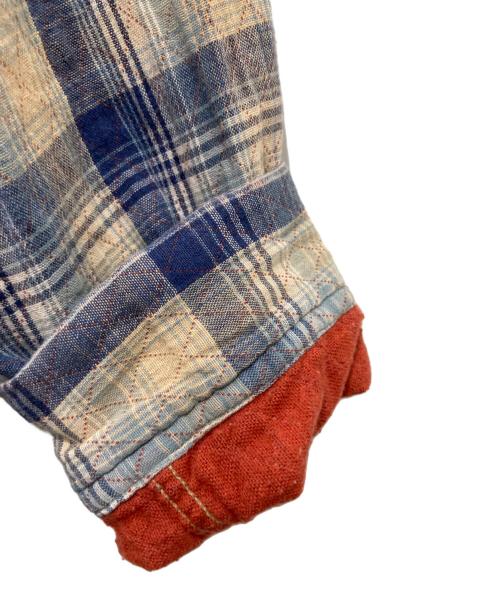 SUGAR CANE（シュガーケーン）SUGAR CANE (シュガーケーン) チェックシャツ ブルー×ホワイト サイズ:記載なしの為実寸参照の古着・服飾アイテム