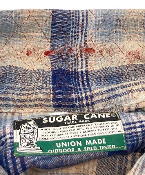 SUGAR CANE（シュガーケーン）SUGAR CANE (シュガーケーン) チェックシャツ ブルー×ホワイト サイズ:記載なしの為実寸参照の古着・服飾アイテム