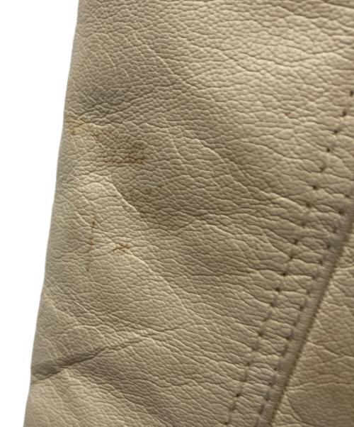 AVIREX（アヴィレックス）AVIREX (アヴィレックス) 40th ANNIV LEATHER MA-1 アイボリー サイズ:Lの古着・服飾アイテム