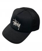 stussyステューシー）の古着「Big Basic Trucker Cap」｜ブラック