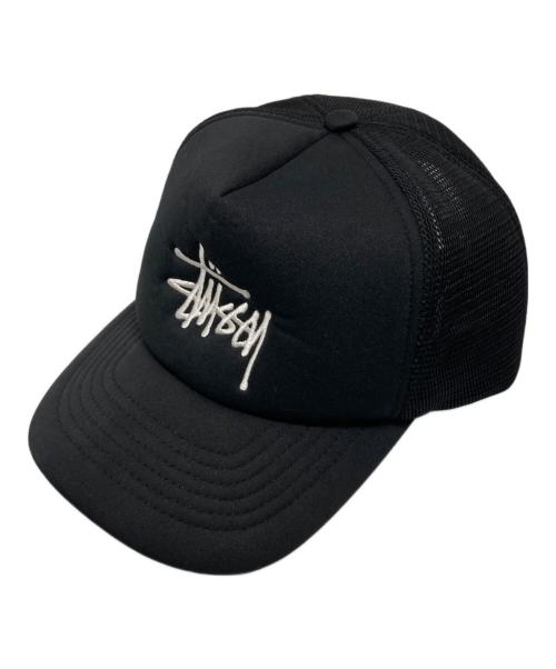 stussy（ステューシー）stussy (ステューシー) Big Basic Trucker Cap ブラックの古着・服飾アイテム