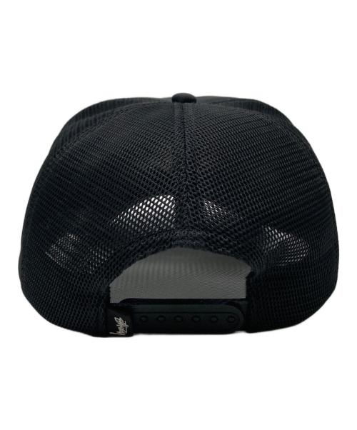 stussy（ステューシー）stussy (ステューシー) Big Basic Trucker Cap ブラックの古着・服飾アイテム