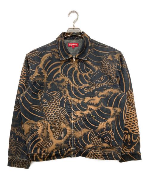 SUPREME（シュプリーム）SUPREME (シュプリーム) Waves Work jacket/20SS ブラウン×ブラック サイズ:Mの古着・服飾アイテム