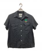 WACKO MARIA×BUDSPOOLワコマリア×バッズプール）の古着「オープンカラーシャツ」｜ブラック
