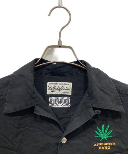 WACKO MARIA（ワコマリア）WACKO MARIA (ワコマリア) BUDSPOOL (バッズプール) オープンカラーシャツ ブラック サイズ:Sの古着・服飾アイテム