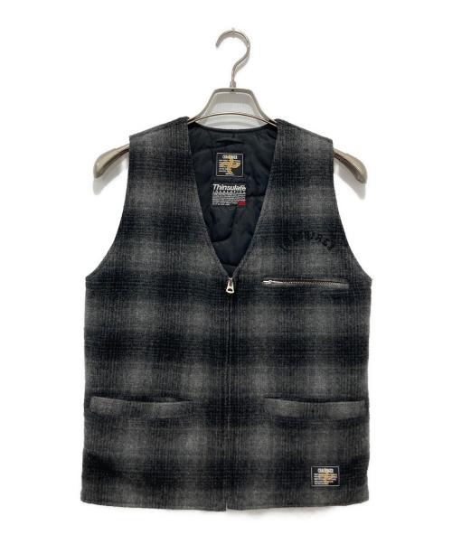 CHALLENGER（チャレンジャー）CHALLENGER (チャレンジャー) オンブレチェックベスト ブラック サイズ:Sの古着・服飾アイテム