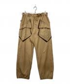 sulvamサルバム）の古着「ナイロンデザインパンツ」｜ベージュ