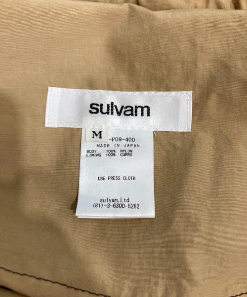 sulvam（サルバム）sulvam (サルバム) ナイロンデザインパンツ ベージュ サイズ:Mの古着・服飾アイテム