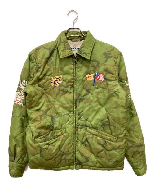 HOUSTON（ヒューストン）HOUSTON (ヒューストン) ベトナムキルティングジャケット カーキ サイズ:Mの古着・服飾アイテム