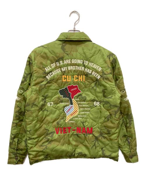 HOUSTON（ヒューストン）HOUSTON (ヒューストン) ベトナムキルティングジャケット カーキ サイズ:Mの古着・服飾アイテム