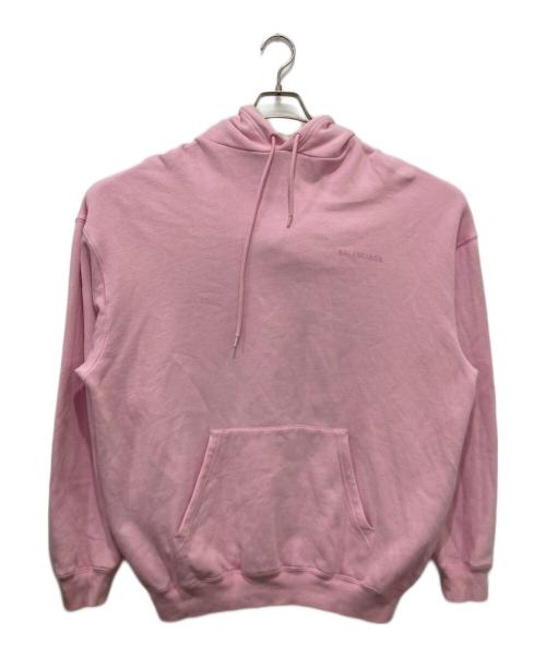 BALENCIAGA（バレンシアガ）BALENCIAGA (バレンシアガ) ロゴプリントパーカー ピンク サイズ:Sの古着・服飾アイテム