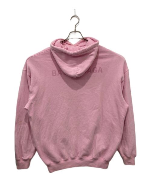 BALENCIAGA（バレンシアガ）BALENCIAGA (バレンシアガ) ロゴプリントパーカー ピンク サイズ:Sの古着・服飾アイテム