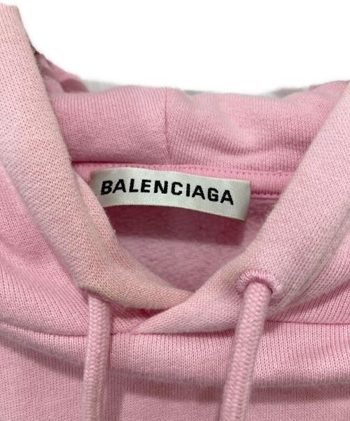 BALENCIAGA（バレンシアガ）BALENCIAGA (バレンシアガ) ロゴプリントパーカー ピンク サイズ:Sの古着・服飾アイテム