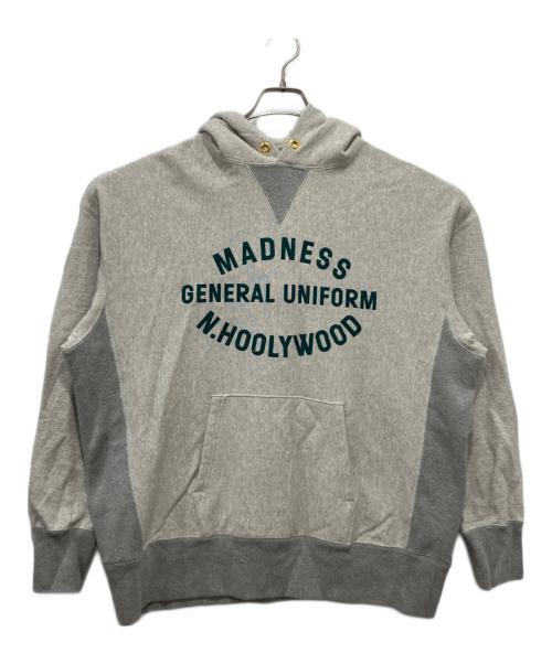 N.HOOLYWOOD（エヌ ハリウッド）N.HOOLYWOOD (エヌ ハリウッド) MADNESS (マッドネス) アーチプリントプルオーバーパーカー グレー サイズ:38の古着・服飾アイテム