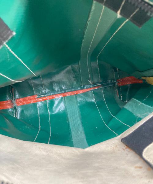 FREITAG（フライターグ）FREITAG (フライターグ) ダメージ加工2wayトートバッグ イエロー×レッドの古着・服飾アイテム