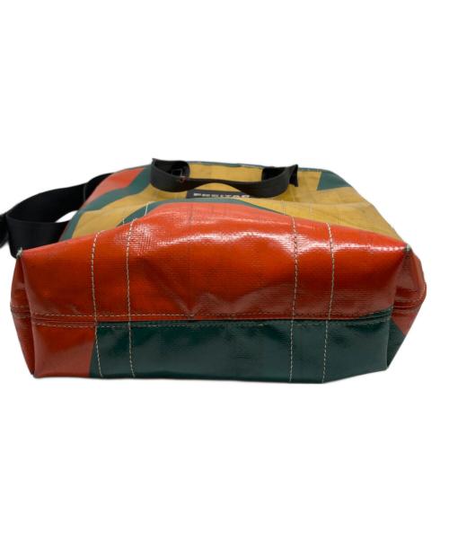 FREITAG（フライターグ）FREITAG (フライターグ) ダメージ加工2wayトートバッグ イエロー×レッドの古着・服飾アイテム