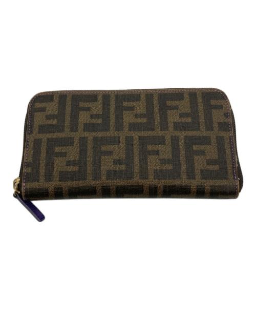 FENDI（フェンディ）FENDI (フェンディ) 長財布 ブラウン×パープルの古着・服飾アイテム