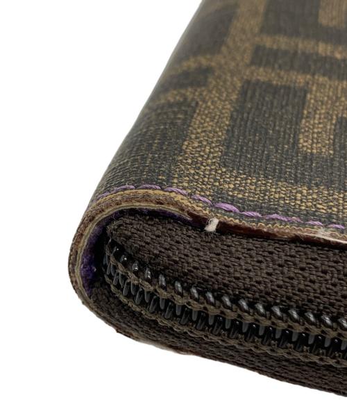 FENDI（フェンディ）FENDI (フェンディ) 長財布 ブラウン×パープルの古着・服飾アイテム