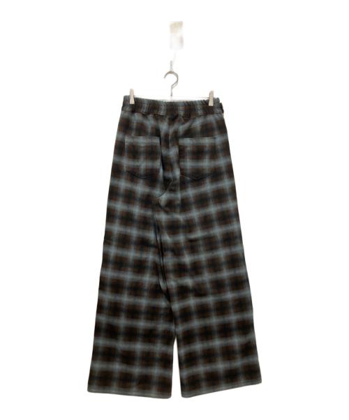 MAISON SPECIAL（メゾンスペシャル）MAISON SPECIAL (メゾンスペシャル) Plaid Pattern Bicolor Denim Pants ブラウン×ブルー サイズ:38の古着・服飾アイテム