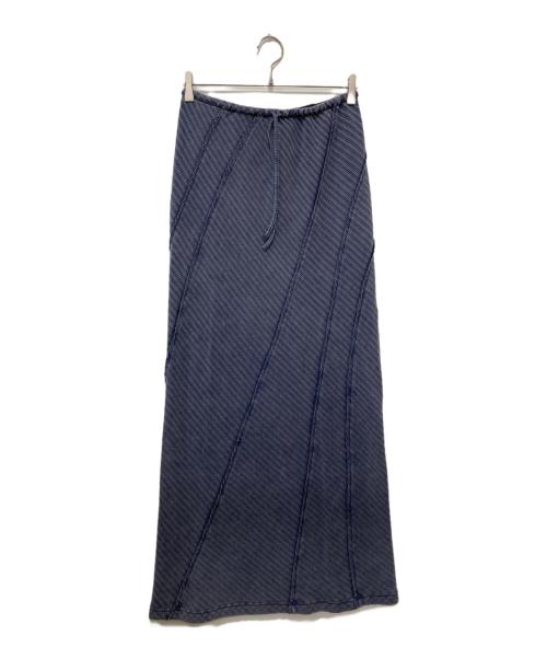 MAISON SPECIAL（メゾンスペシャル）MAISON SPECIAL (メゾンスペシャル) リブタイトマキシスカート ネイビー サイズ:38の古着・服飾アイテム