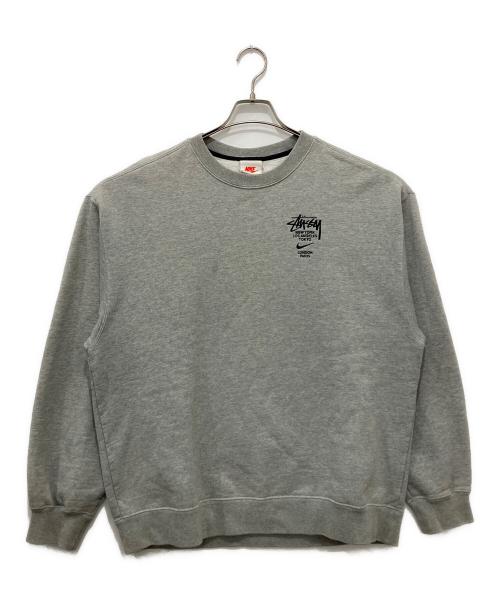 NIKE（ナイキ）NIKE (ナイキ) stussy (ステューシー) International Crewneck Sweatshirt グレー サイズ:Mの古着・服飾アイテム