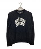 stussyステューシー）の古着「SPORT SWEATER」｜ブラック