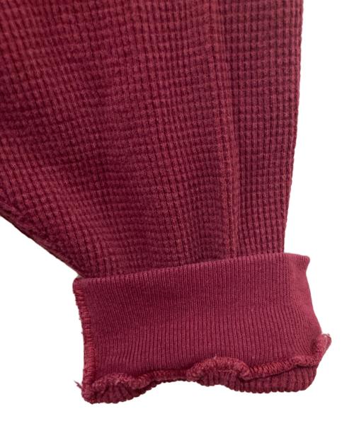 HARLEY-DAVIDSON（ハーレーダビッドソン）HARLEY-DAVIDSON (ハーレーダビッドソン) ヘンリーネックカットソー レッド サイズ:XLの古着・服飾アイテム