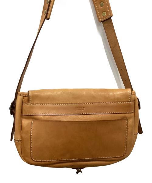 Herz（ヘルツ）Herz (ヘルツ) レザーショルダーバッグ ベージュの古着・服飾アイテム
