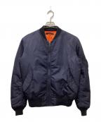 AVIREXアヴィレックス）の古着「アーチロゴリバーシブルyMA-1ジャケット」｜ネイビー