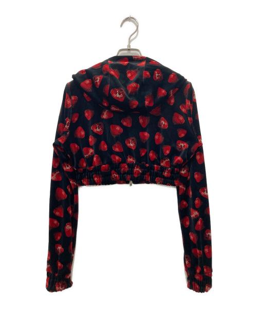 Hysteric Glamour（ヒステリックグラマー）Hysteric Glamour (ヒステリックグラマー) スカルベリーショートジップパーカー ブラック サイズ:FREEの古着・服飾アイテム