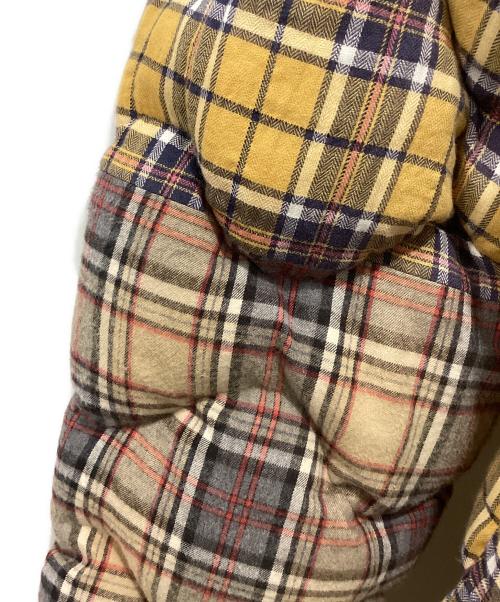 BURBERRY LONDON（バーバリーロンドン）BURBERRY LONDON (バーバリーロンドン) Contrast Check Quilted Down Shirt Jacket ブラウン サイズ:Mの古着・服飾アイテム