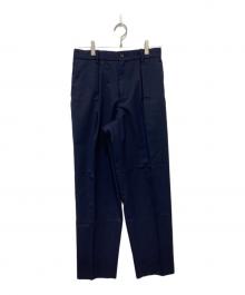 MARKAWARE（マーカウェア）の古着「FRONT PLEATS PEGTOP ORGANIC WOOL TROPICAL」｜ネイビー