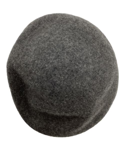 MM6 Maison Margiela（エムエムシックスメゾンマルジェラ）MM6 Maison Margiela (エムエムシックスメゾンマルジェラ) ウールヘッドウェア グレーの古着・服飾アイテム