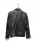 black by VANQUISH (ブラック バイ バンキッシュ) ベジタブルシープレザーダブルライダースジャケット ブラック サイズ:Ｍ：5000円
