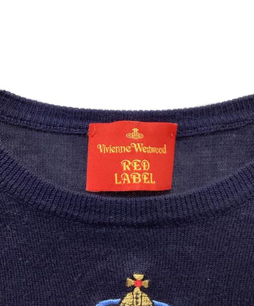 Vivienne Westwood RED LABEL（ヴィヴィアンウエストウッドレッドレーベル）Vivienne Westwood RED LABEL (ヴィヴィアンウエストウッドレッドレーベル) 半袖ニット ネイビー サイズ:記載なしのため実寸参照の古着・服飾アイテム