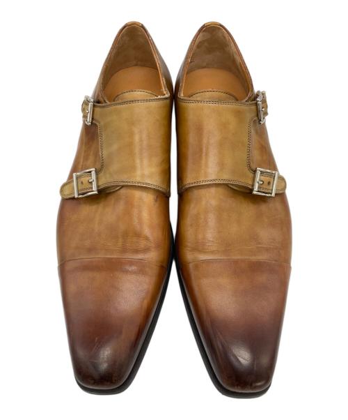 MAGNANNI（マグナーニ）MAGNANNI (マグナーニ) ダブルモンクストラップシューズ ベージュ サイズ:9 1/2の古着・服飾アイテム