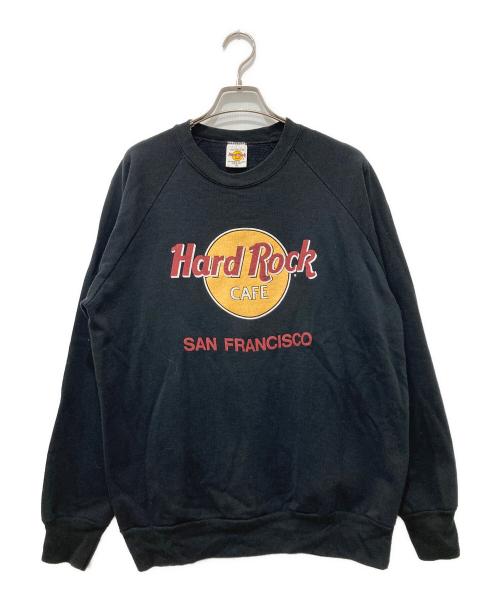 Hard Rock cafe（ハードロックカフェ）Hard Rock cafe (ハードロックカフェ) クルーネックスウェット ブラック サイズ:XLの古着・服飾アイテム