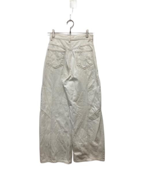 Snidel（スナイデル）Snidel (スナイデル) コクーンディティールデニムパンツ ホワイトの古着・服飾アイテム