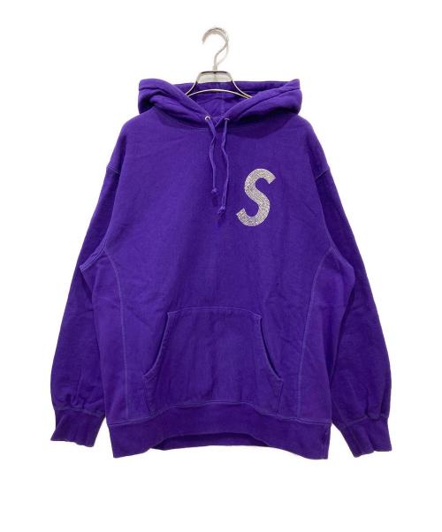 SUPREME（シュプリーム）SUPREME (シュプリーム) Swarovski S Logo Hooded Sweatshirt パープル サイズ:Mの古着・服飾アイテム