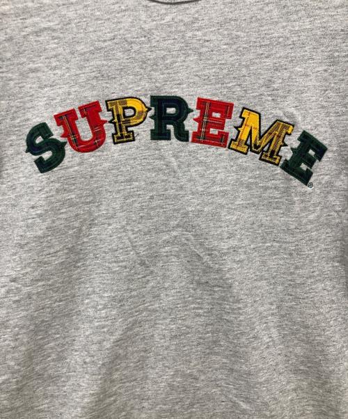 SUPREME（シュプリーム）Supreme (シュプリーム) Plaid Applique S/S Top グレー サイズ:Sの古着・服飾アイテム