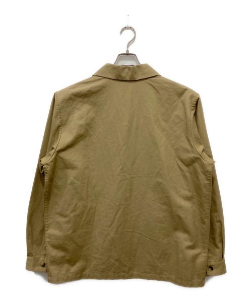 A.P.C.（アーペーセー）A.P.C. (アーペーセー) ロゴ刺繍 コットンリネン オープンカラーシャツ ベージュ サイズ:Mの古着・服飾アイテム