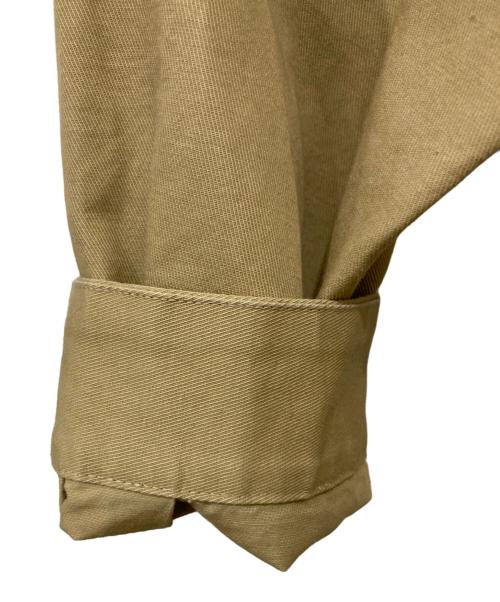 A.P.C.（アーペーセー）A.P.C. (アーペーセー) ロゴ刺繍 コットンリネン オープンカラーシャツ ベージュ サイズ:Mの古着・服飾アイテム