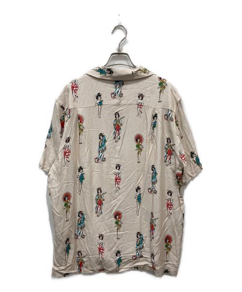NEAT ALOHA（ニートアロハ）NEAT ALOHA (ニートアロハ) ALOHA GIRL アロハシャツ ベージュ サイズ:Mの古着・服飾アイテム
