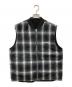 X-LARGE（エクストララージ）の古着「OMBRE PLAID REVERSIBLE VEST」｜ブラック