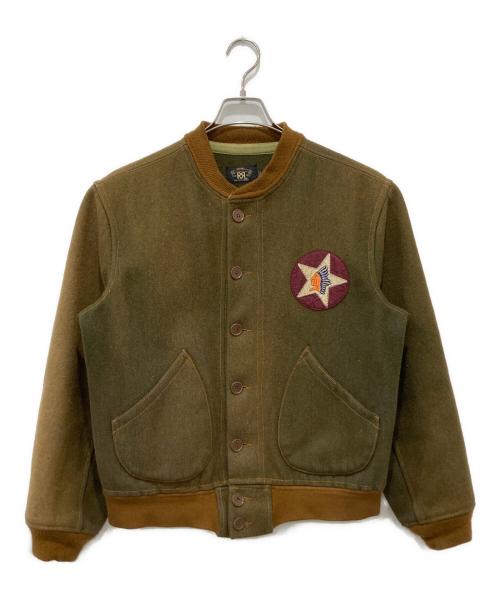 RRL（ダブルアールエル）RRL (ダブルアールエル) WOOL SPORTS JACKET ブラウン×グリーン サイズ:Ｍの古着・服飾アイテム