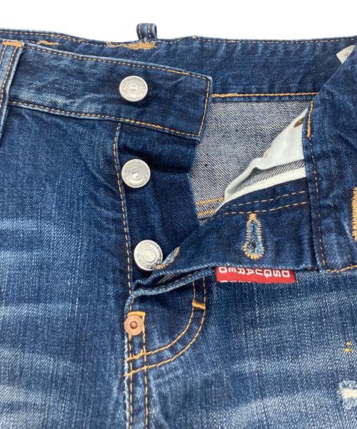 DSQUARED2（ディースクエアード）DSQUARED2 (ディースクエアード) KENNY TWIST ペイント加工 デニムパンツ インディゴ サイズ:44の古着・服飾アイテム