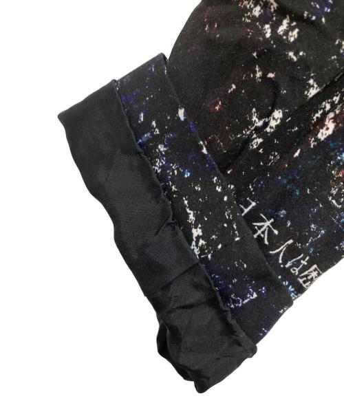 GROUND Y（グラウンドワイ）GROUND Y (グラウンドワイ) Rayon universe Big long P coat ブラック×ブルー サイズ:3の古着・服飾アイテム