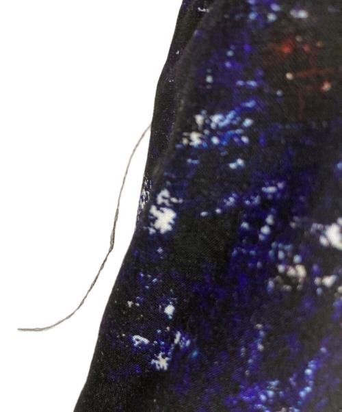 GROUND Y（グラウンドワイ）GROUND Y (グラウンドワイ) Rayon universe Big long P coat ブラック×ブルー サイズ:3の古着・服飾アイテム