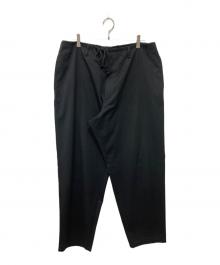 GROUND Y（グラウンドワイ）の古着「WOOL POLYESTER GABARDINE SLIM 5POCKET PANTS」｜ブラック